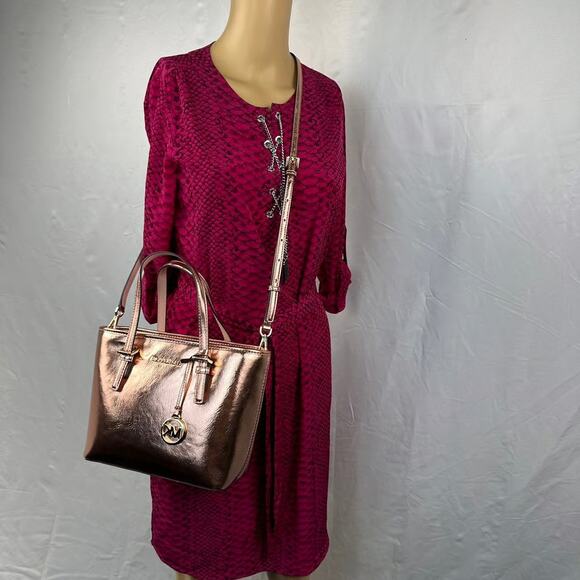 Michael Kors 35H3GTVT0M Jet Set Travel XS Metallic - Picture 1 of 10